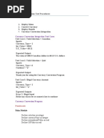 Currency Conversion Test Procedures