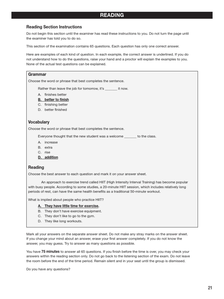 ECCE Sample Test PDF Continent Lobster