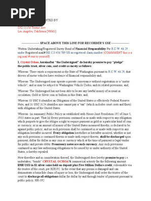 Auto BOND Insurance Evidence Financial Responsibility