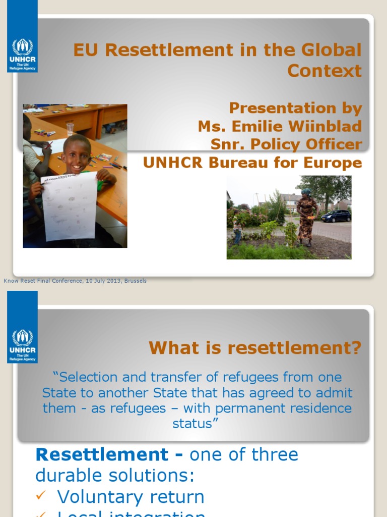 Unhcr Resettlement Guidelines _ Introduction – GEZC