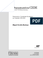 Democracia y Crecimiento Economico en Colombia