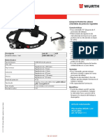 Lámpara Frontal de Cabeza Orientable de Potencia Regulable Características