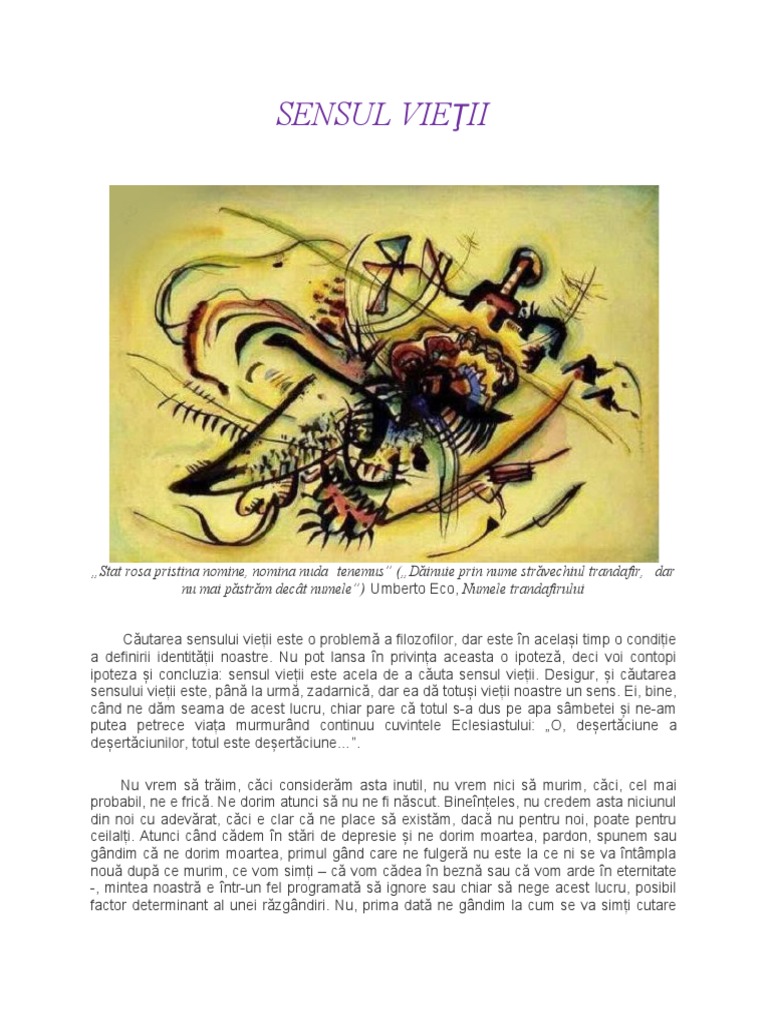 SENSUL VIEŢII | PDF
