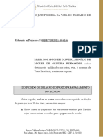 Acordo judicial com pedido de dilação de prazo e exclusão de recolhimento previdenciário