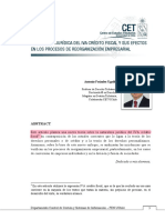 Naturaleza Juridica Del Iva Credito Fiscal y Sus Efectos en Los Procesos de Reorganizacion Empresarial - Profesor Antonio Faúndez