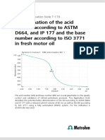 Determination of The Acid Number According To ASTM D664, and IP 177 and The Base Number According To ISO 3771 in Fresh Motor Oil