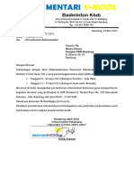 Surat Permohonan Rekomendasi & Ketentuan Kejuaraan