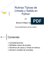 Rutinas de Entrada y Salida en Python v2