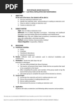 Semi Detailed Lesson Plan in Tle How To Make Extension Cord