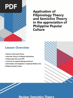 Application of Filipinology Theory and Semiotics Theory in