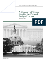 Glossary of Terms Used in The Federal Budget Process