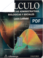 Calculo para Ciencias Administtrativas, Biologicas y Sociales