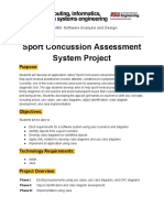 CSE 598 U2 Sport Concussion Assessment System Project Overview Document
