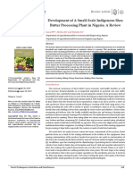 Development of A Small-Scale Indigenous Shea Butter Processing Plant in Nigeria: A Review