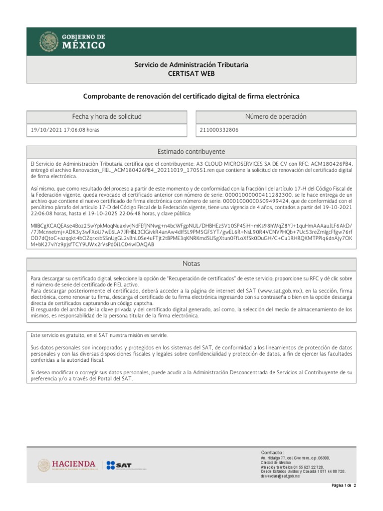 Acuse renovacion fiel pdf gobierno