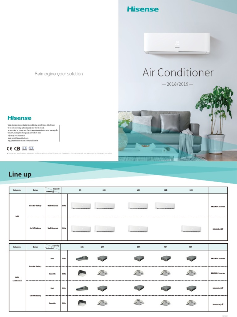 Hisense Single Split Unit 2018 2019 Pdf Air Conditioning British