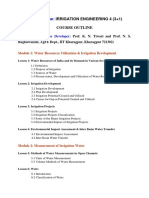 Course Outline - Irrigation Engineering