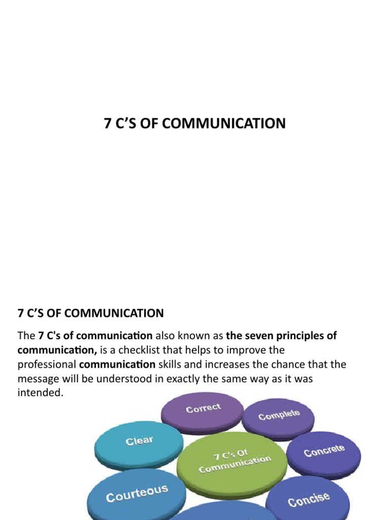 7 C's of Communication | PDF | Communication | Information