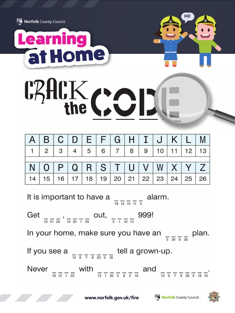 Crack The Code Worksheet Pdf
