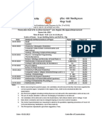 IGU B.Sc. 3rd sem date sheet 2022