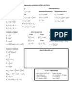 Formulario introducción física vectores