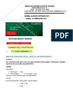 Pembelajaran Matematika Rabu, 24-2-2021