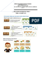 Pembelajaran Matematika Rabu, 24-3-2021