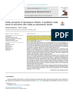 Public Perception of Autonomous Vehicles A Qualitative Studybased On Interviews After Riding An Autonomous Shuttle