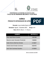 Química Producto Integrador de Aprendizaje: Universidad Autónoma de Nuevoleón FA