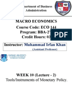 Macro Economics WEEK - 10 LEC