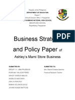 Business Strategy and Policy Paper: of Ashley's Mami Store Business