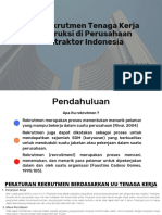 Pola Rekrutmen Tenaga Kerja Konstruksi Di Perusahaan Kontraktor Indonesia