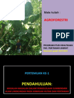 Agroforestry S1 GJL 2021 2022 TM1 PENDAHULUAN