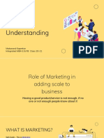 Business Understanding: Makarand Kaprekar Integrated MBA E & FB Class 20-21