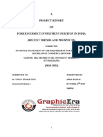 FDI Position in India (Recent Trends and Prospects)