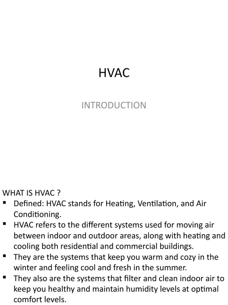 Understanding HVAC Systems Explained | PDF | Air Conditioning | Heat ...