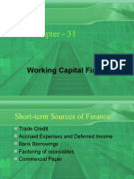 Chapter - 31: Working Capital Finance