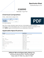 C11000 Specification Sheet