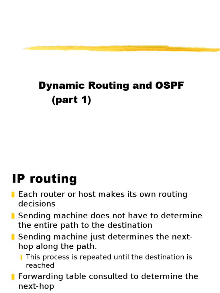 Dynamic Routing and OSPF (Part 1) | PDF | Routing | Computer Network