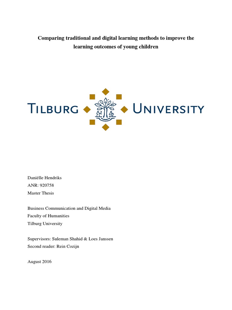 Traditional vs. Digital Learning Methods | PDF | Thought | Attitude ...
