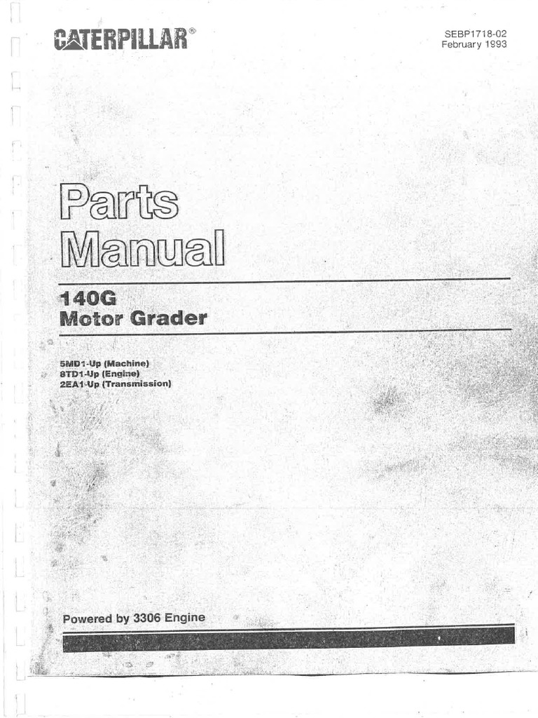 Cat 140G Parts Manual PDF