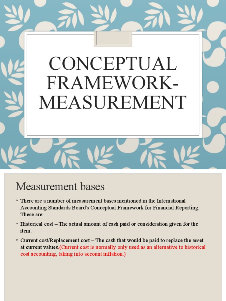 Measurement Bases in Accounting Standards | PDF | Historical Cost ...