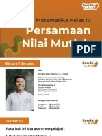 Persamaan Nilai Mutlak Terbahas 15 November 2021 SandalIlmu