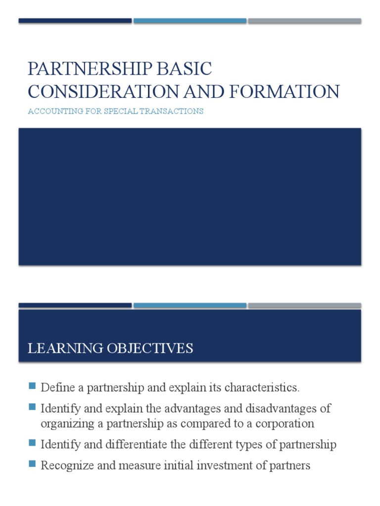 Partnership Formation and Accounting Guide | PDF | Debits And Credits ...