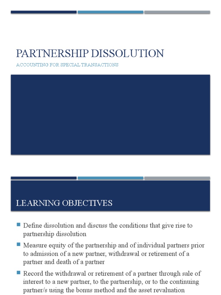Partnership Dissolution Accounting Guide | PDF | Assignment (Law ...