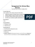 Student Management For School Bus Drivers: NHTSA School Bus Driver In-Service Safety Series