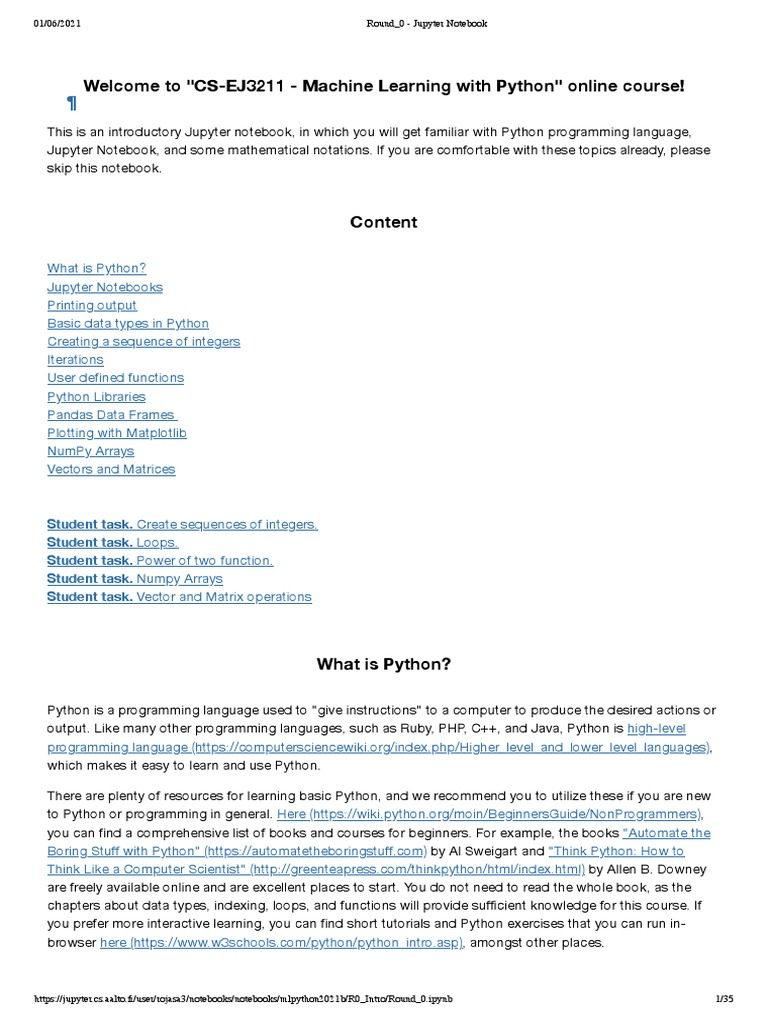 Intro to Python and Jupyter Notebook | PDF | Array Data Structure ...