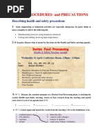 Unit 7: Procedures and Precautions