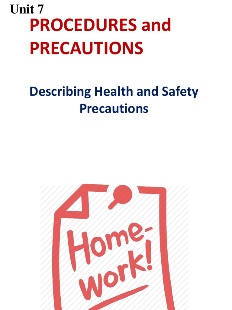 Procedures and Precautions PDF Safety Occupational Safety And Health