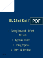 III. 2. Unit Root Tests